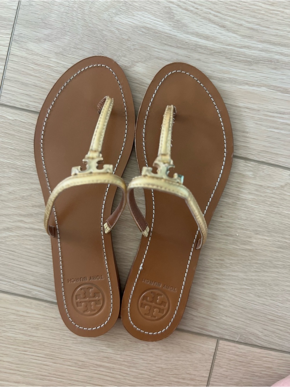 Tory Burch sandals size 9 tan and gold